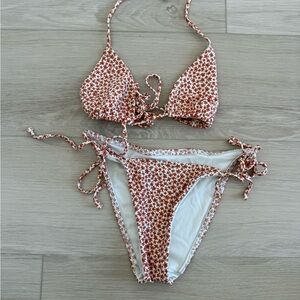 Matteau Red and White Floral Bikini